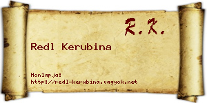 Redl Kerubina névjegykártya